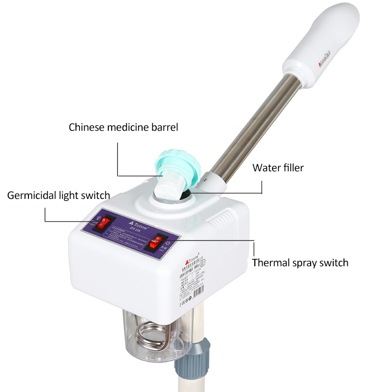 Επαγγελματικό βαπέρ αισθητικής Clear F-800A με λειτουργία όζοντος. Καθαρίζει σε βάθος, απολυμαίνει και ενυδατώνει το δέρμα. Ιδανικό για ινστιτούτα, spa & αισθητικούς.