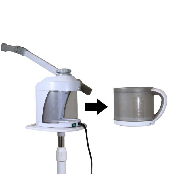 Επαγγελματικό βαπέρ αισθητικής Cromo F300H με ζεστό ατμό, όζον και αρωματοθεραπεία. Ιδανικό για βαθύ καθαρισμό προσώπου και απολύμανση. Άνετη χρήση με ρυθμιζόμενο ύψος και περιστρεφόμενη κεφαλή