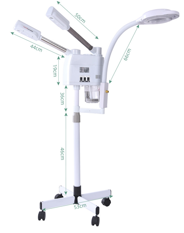 3 in 1 Facial Steamer Hot and Cold Steam με 8X LED Μεγεθυντικό Φακό, Όζον, Νανοϊονιστή, Υγραντήρα, Αρωματοθεραπεία και Ατμοποιητή